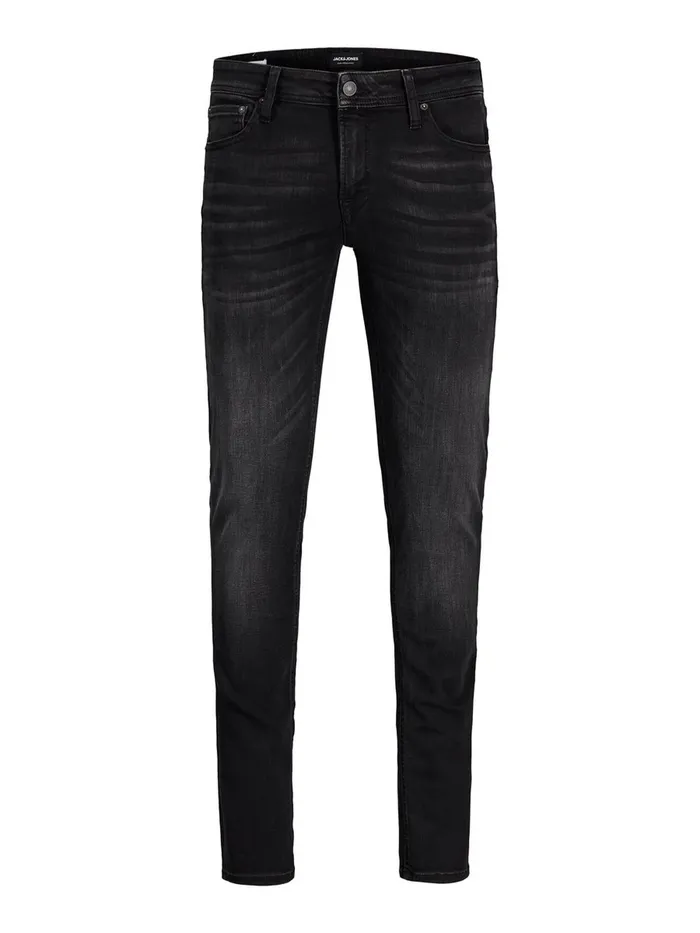 Jeans JACK and JONES Mens LIAM ORIGINAL JOS 928 SKINNY FIT JEANS Black Black Denim