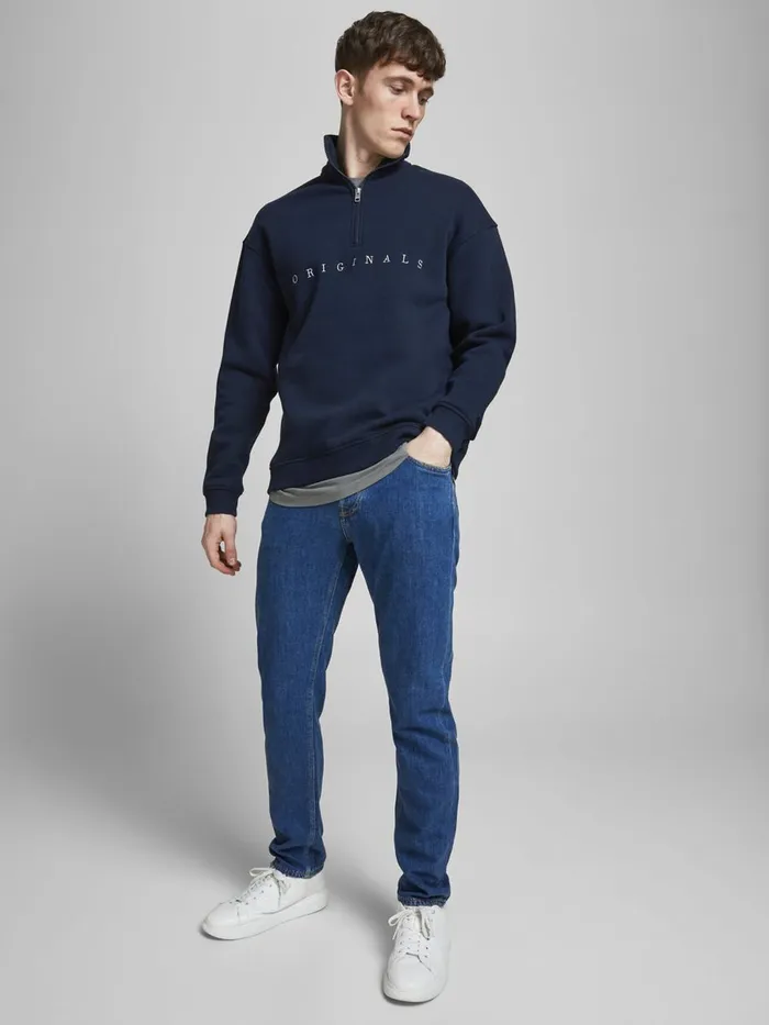 Jeans JACK and JONES Mens MIKE ORIGINAL AM 236 COMFORT FIT JEANS Blue Blue Denim