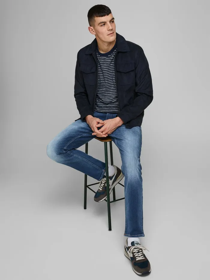 Jeans JACK and JONES Mens MIKE ORIGINAL JOS 411 COMFORT FIT JEANS Blue Blue Denim