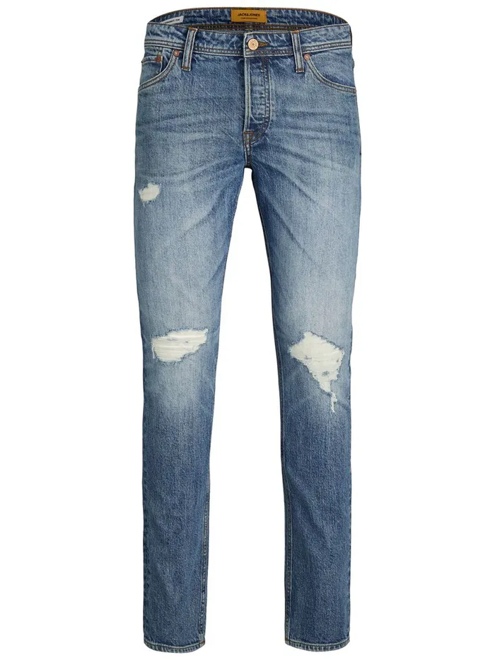 Jeans JACK and JONES Mens TIM ORIGINAL AM 231 SLIMSTRAIGHT FIT JEANS Blue Blue Denim