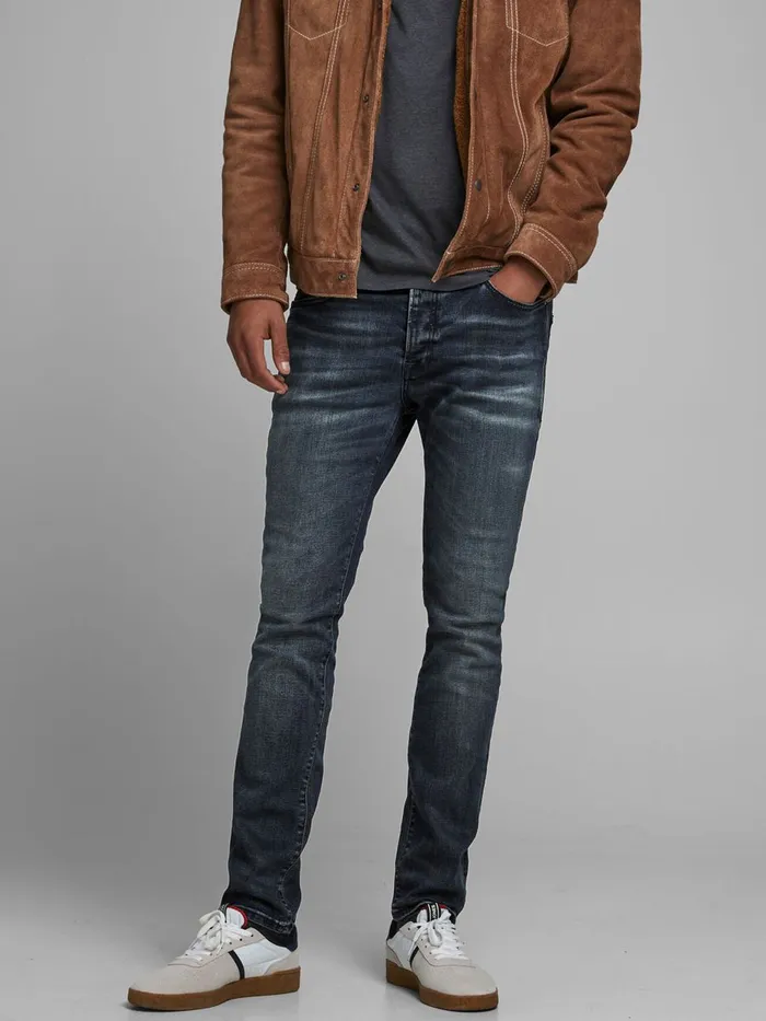 Jeans JACK and JONES Mens TIM VINTAGE BL 940 SLIMSTRAIGHT FIT JEANS Blue Blue Denim