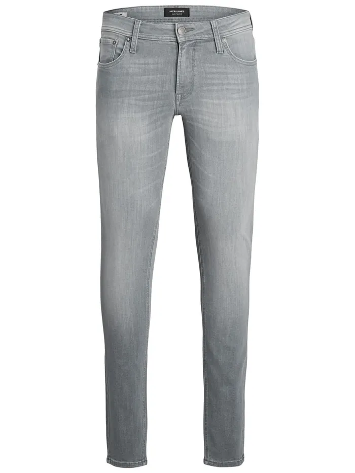 Jeans JACK and JONES Mens TOM ORIGINAL AGI 112 SKINNY FIT JEANS Grey Grey Denim