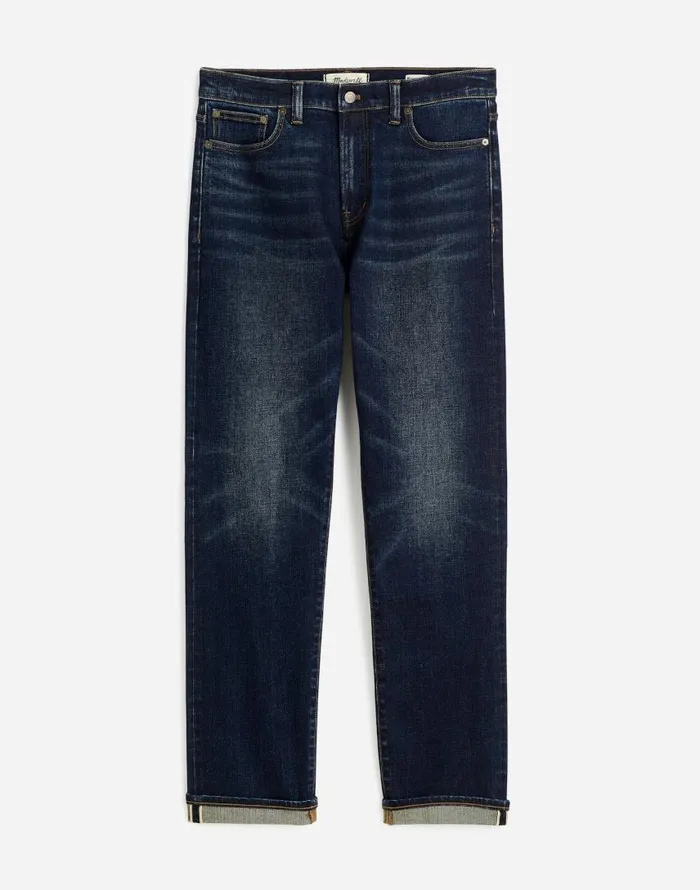 Jeans Men Madewell The 1991 StraightLeg Stretch Selvedge Jean Kinney Wash
