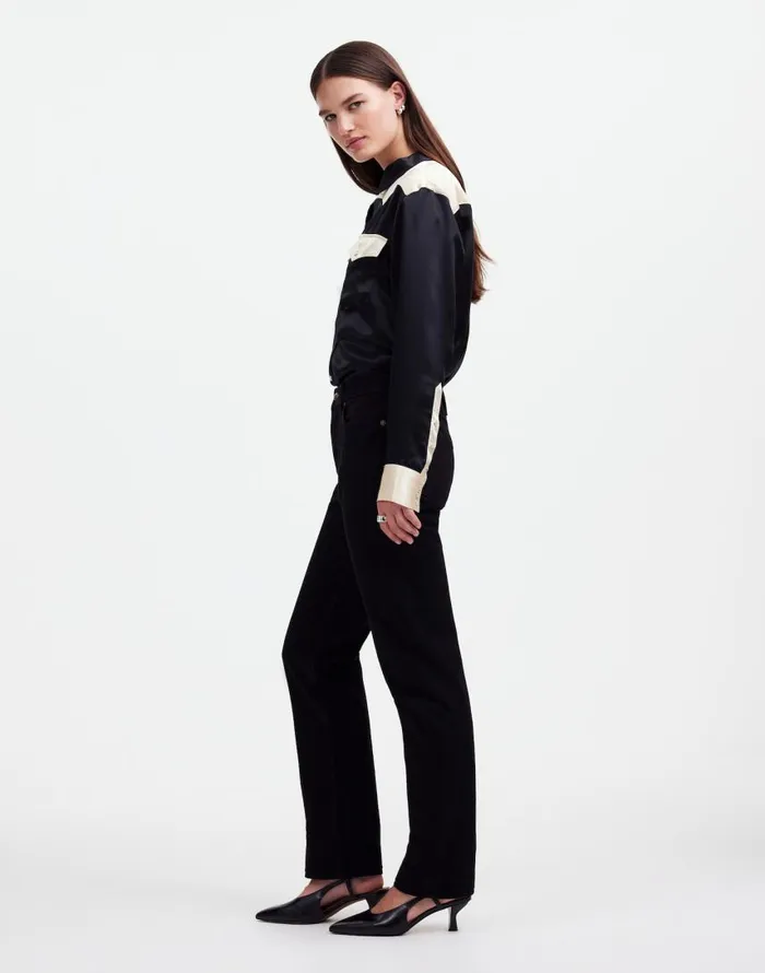 Jeans Women Madewell Alexa Chung For Madewell HighRise Straight Jean In Outridge Wash Outridge Wash