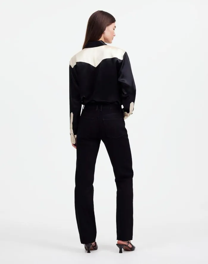Jeans Women Madewell Alexa Chung For Madewell HighRise Straight Jean In Outridge Wash Outridge Wash