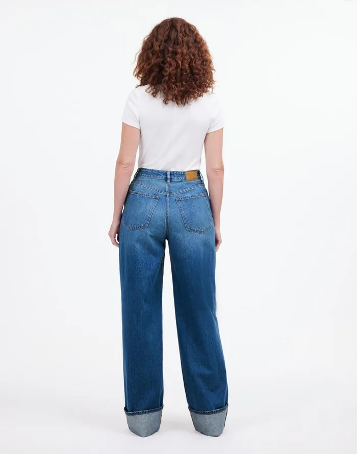 Jeans Women Madewell Curvy SuperwideLeg Jeans In Fannin Wash Fannin Wash