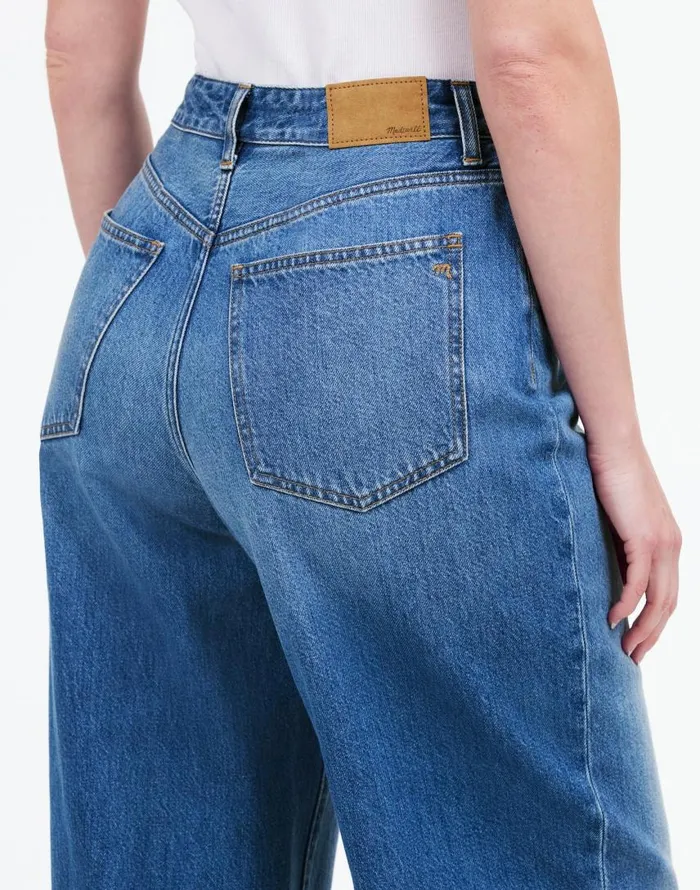Jeans Women Madewell Curvy SuperwideLeg Jeans In Fannin Wash Fannin Wash