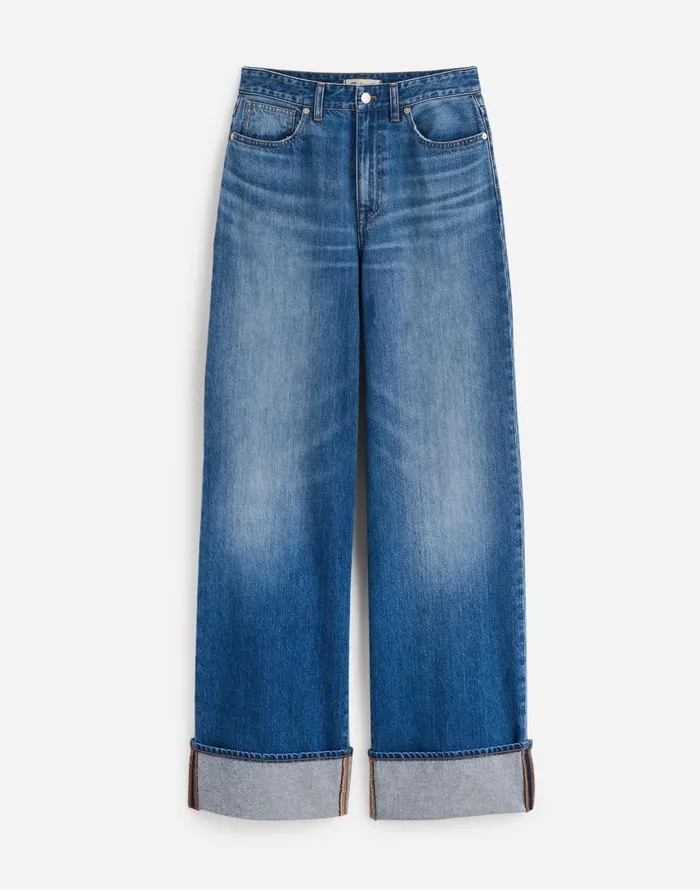 Jeans Women Madewell Curvy SuperwideLeg Jeans In Fannin Wash Fannin Wash