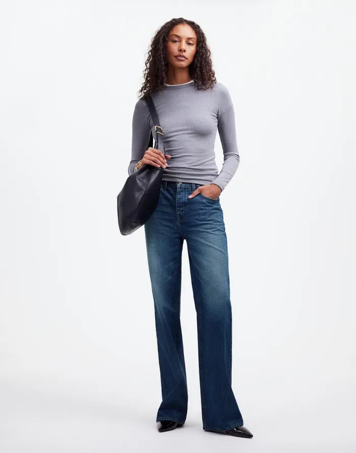 Jeans Women Madewell LowSlung Baggy Jeans Moffat Wash