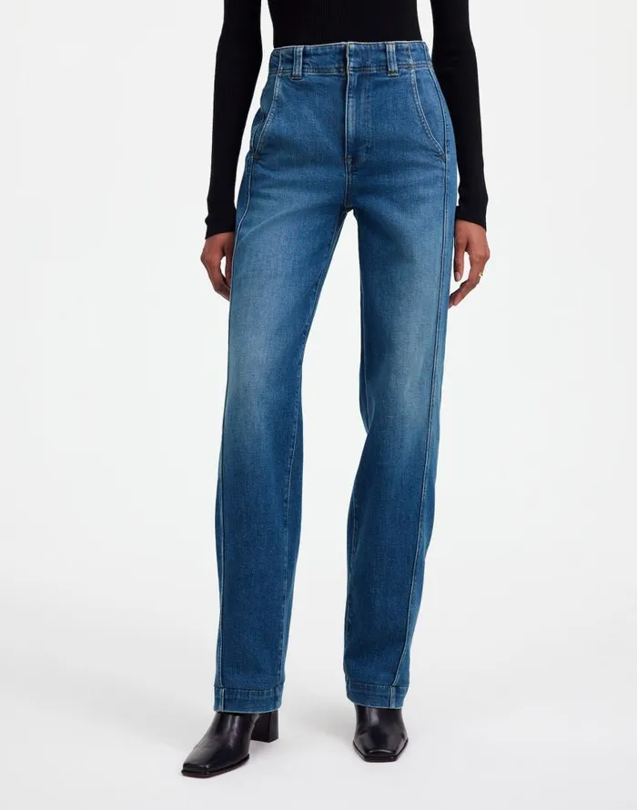 Jeans Women Madewell Tapered Denim Trousers Calvert Wash