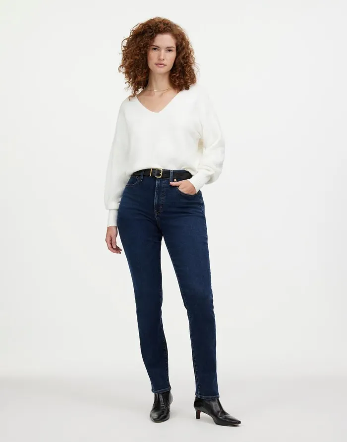 Jeans Women Madewell The Curvy Perfect Vintage Jean In Larkspur Wash Larkspur