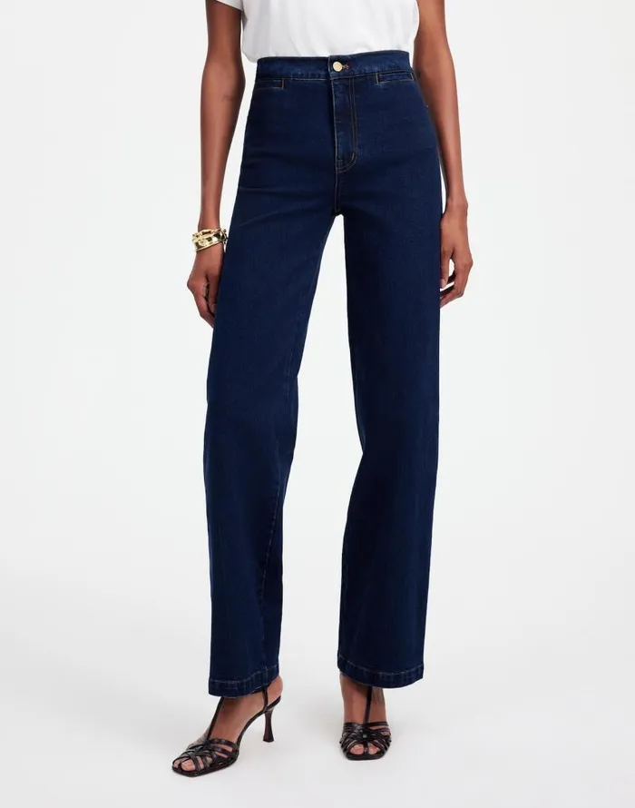 Jeans Women Madewell The Emmett WideLeg Jean Welt Pocket Edition Leffers Wash