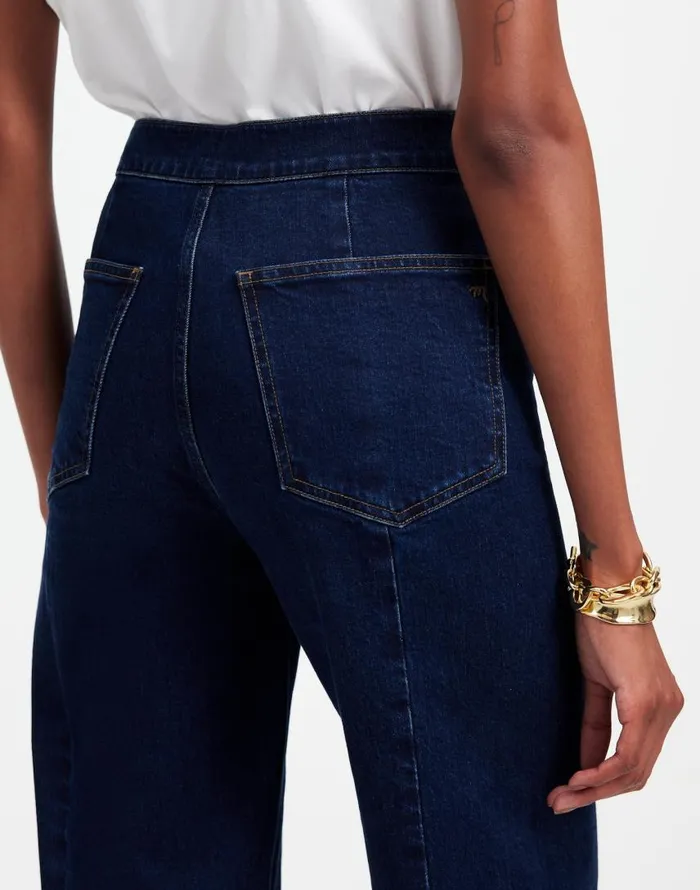 Jeans Women Madewell The Emmett WideLeg Jean Welt Pocket Edition Leffers Wash