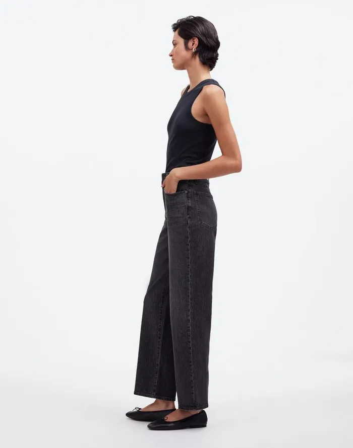 Jeans Women Madewell The Perfect Vintage WideLeg Crop Jean Robles Wash