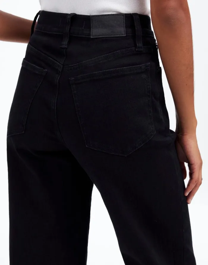 Jeans Women Madewell The Perfect Vintage WideLeg Jean Black Rinse Wash
