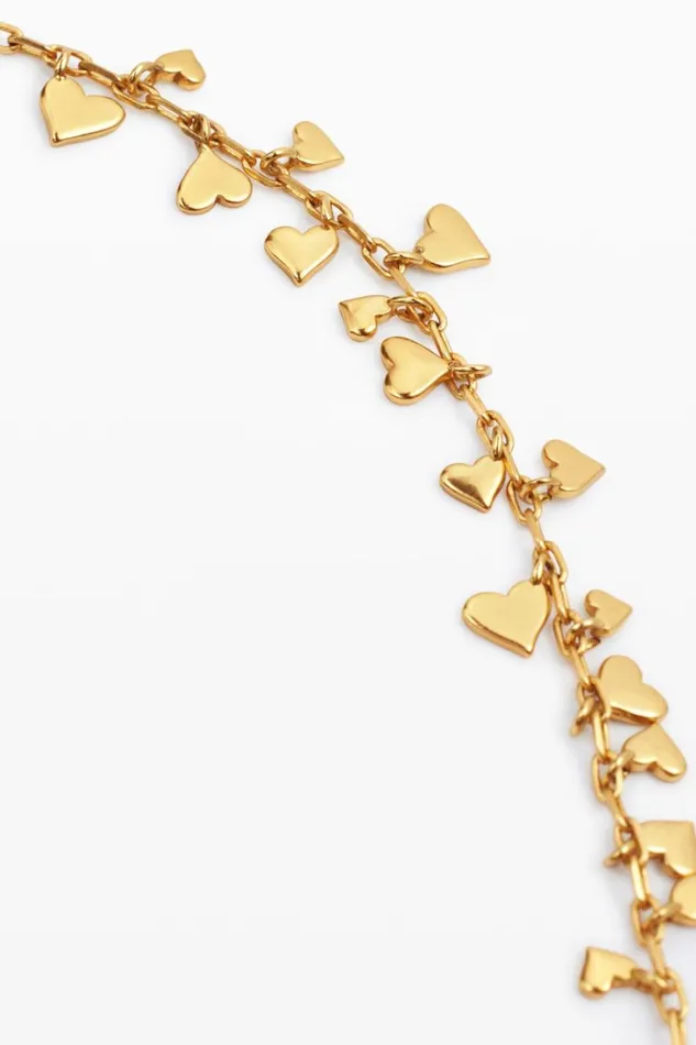 Jewelry Women Desigual Zalio Goldplated Multiheart Pendant Materialfinishes