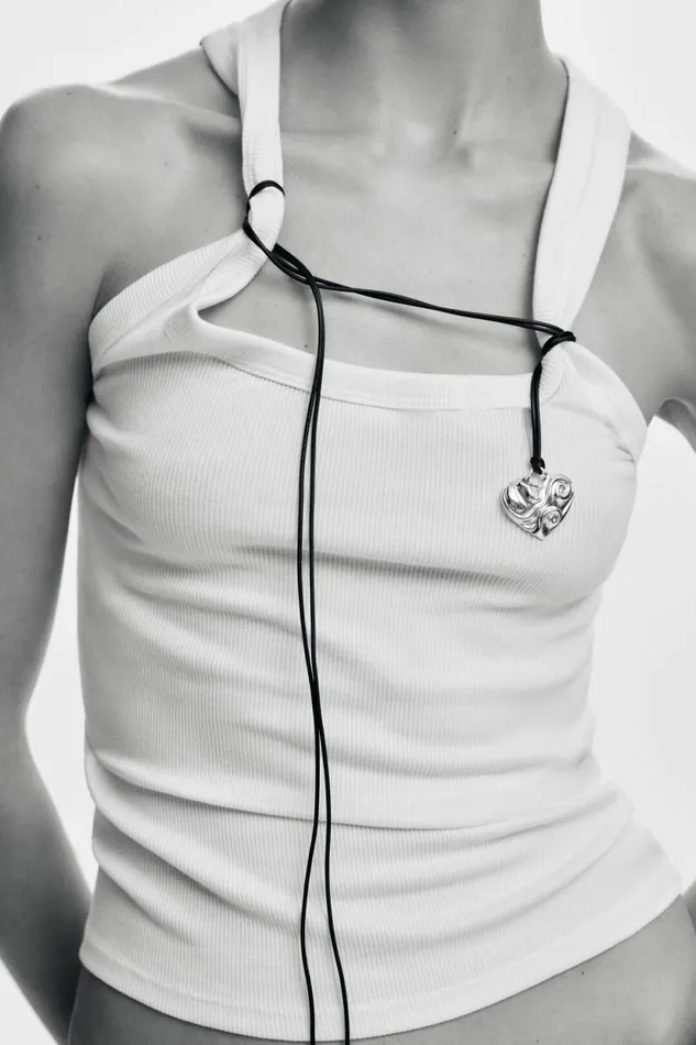 Jewelry Women Desigual Zalio Silverplated Heart Pendant With Cord Black