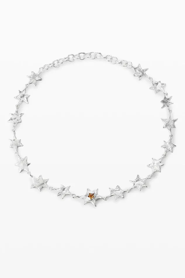 Jewelry Women Desigual Zalio Silverplated Star Choker Black