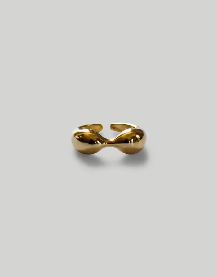 Jewelry Women Madewell Abcrete and Co Chunky Bean Adjustable Ring Gold