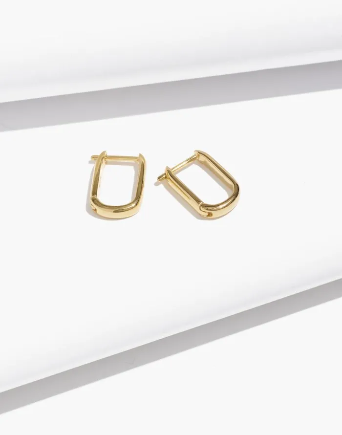Jewelry Women Madewell DemiFine Carabiner Hoop Earrings 14k Gold