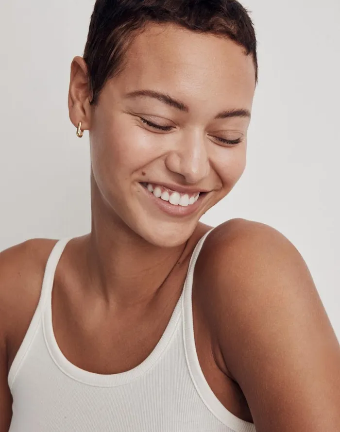 Jewelry Women Madewell DemiFine Carabiner Hoop Earrings 14k Gold