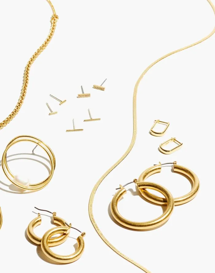 Jewelry Women Madewell DemiFine Carabiner Hoop Earrings 14k Gold