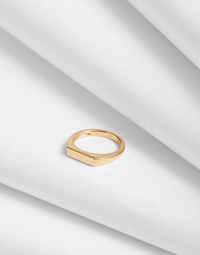 Jewelry Women Madewell DemiFine Signet Ring 14k Gold