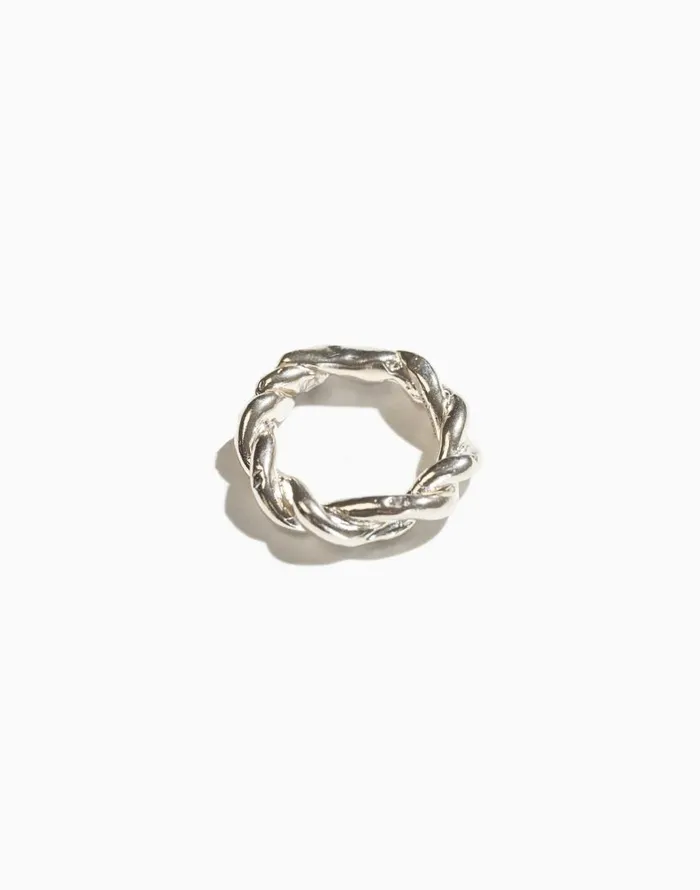 Jewelry Women Madewell Iris 1956 Jewelry Halo Rope Ring Silver