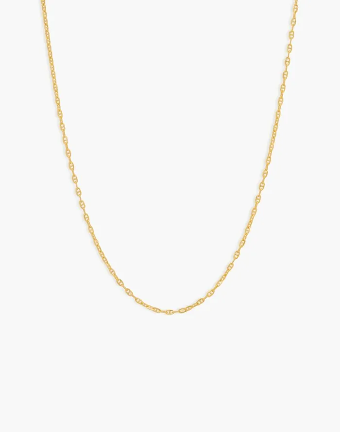 Jewelry Women Madewell Kinn Studio Micro Mariner Chain Necklace Gold