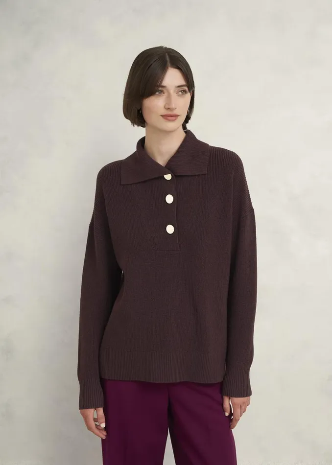 Jumpers and Cardigans Women HOBBS Brenna Merino Wool Jumper Malbec