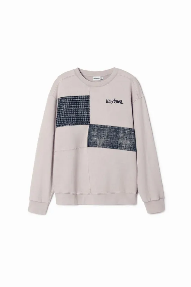 Jumpers And Sweatshirts Men Desigual Sweatshirt With Patches Black