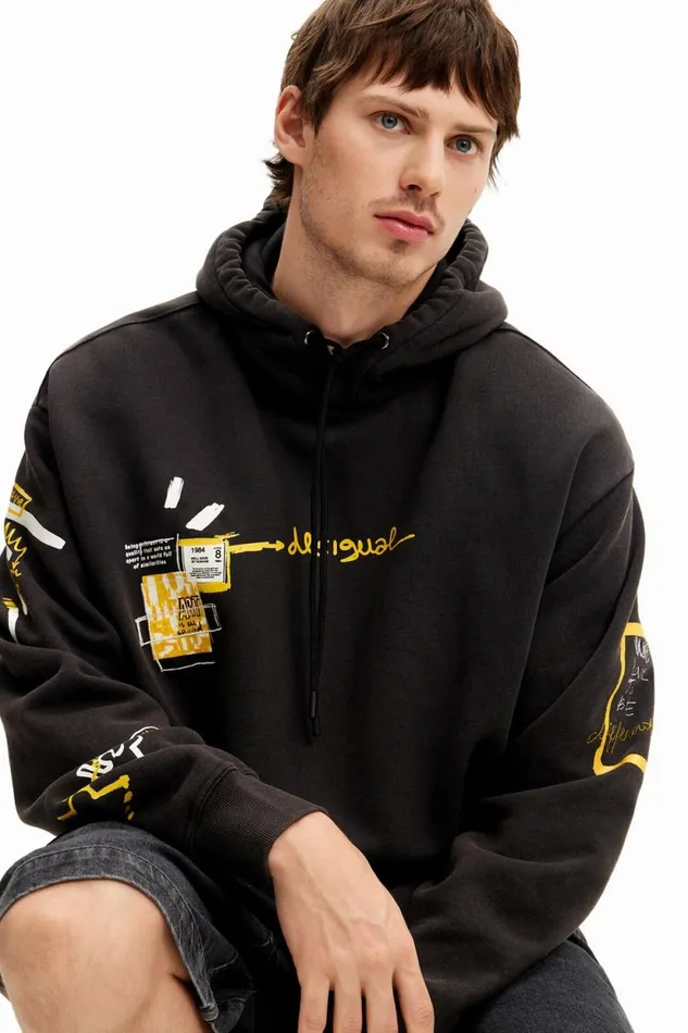 Jumpers And Sweatshirts Men Desigual Urban Hoodie Black