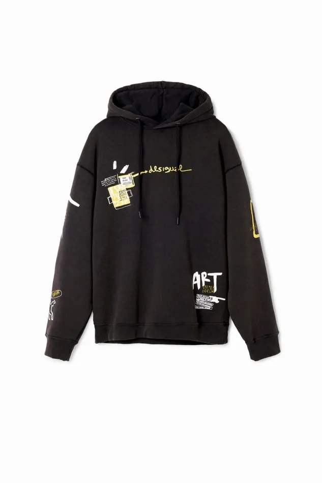 Jumpers And Sweatshirts Men Desigual Urban Hoodie Black
