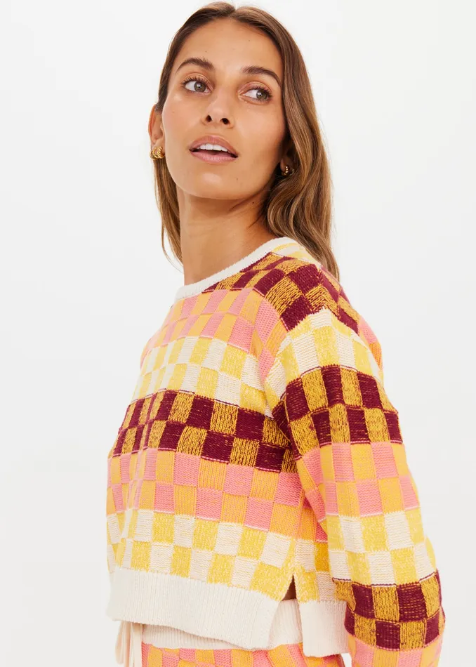 Jumpers Women CHECKMATE KARLIE KNIT TOP THE UPSIDE Jumpers Women CHECKMATE KARLIE KNIT TOP THE UPSIDE