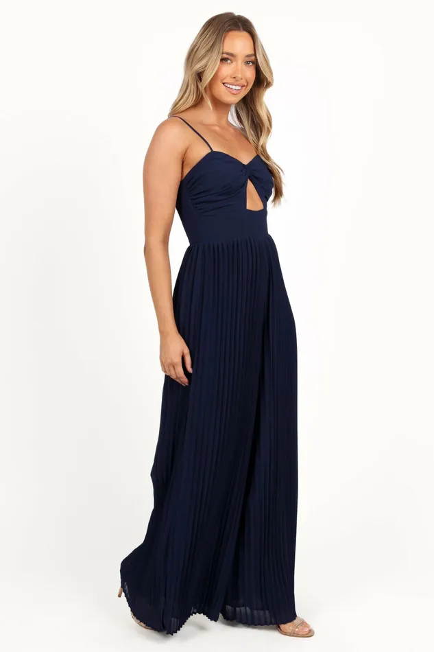 Jumpsuits and Rompers Alice Wide Leg Jumpsuit Navy Petal and Pup Women
