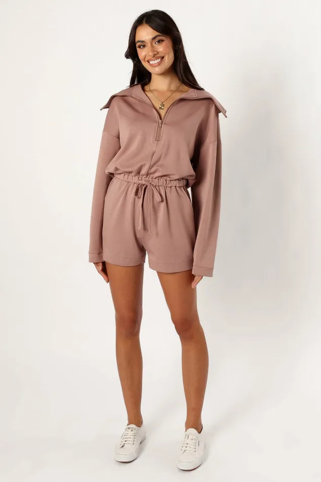 Jumpsuits and Rompers Petal and Pup Women Peri Sweater Romper Mocha