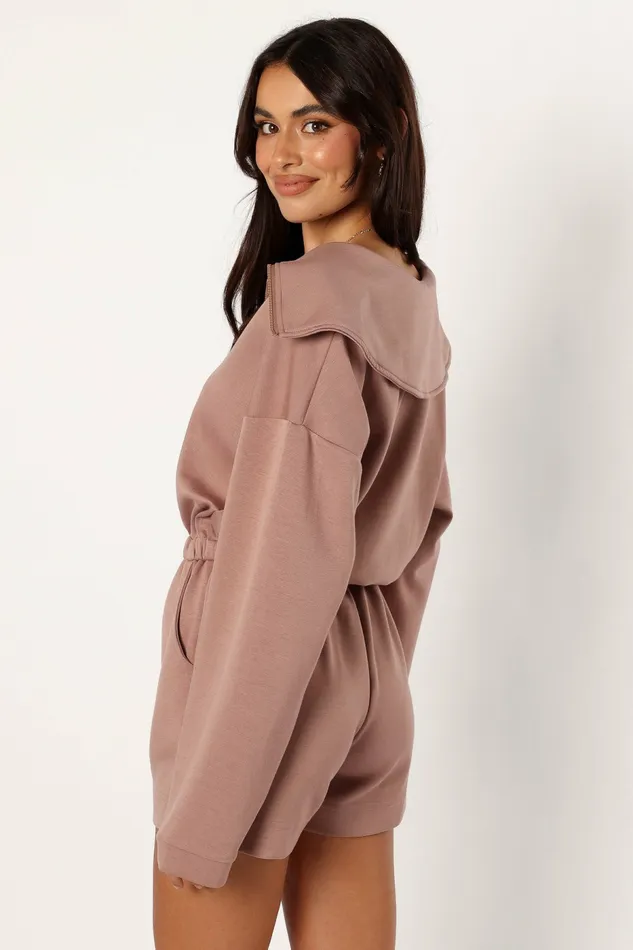 Jumpsuits and Rompers Petal and Pup Women Peri Sweater Romper Mocha