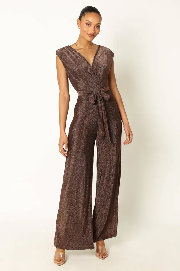 Jumpsuits and Rompers Women Nora Wide Leg Jumpsuit Chocolate Petal and Pup
