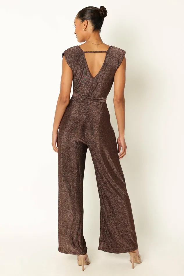 Jumpsuits and Rompers Women Nora Wide Leg Jumpsuit Chocolate Petal and Pup