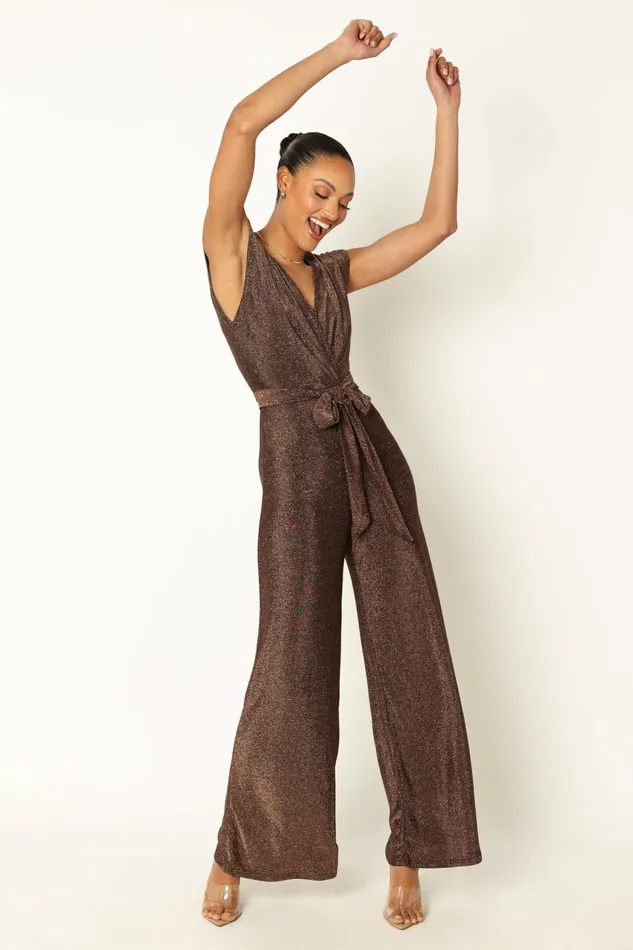 Jumpsuits and Rompers Women Nora Wide Leg Jumpsuit Chocolate Petal and Pup