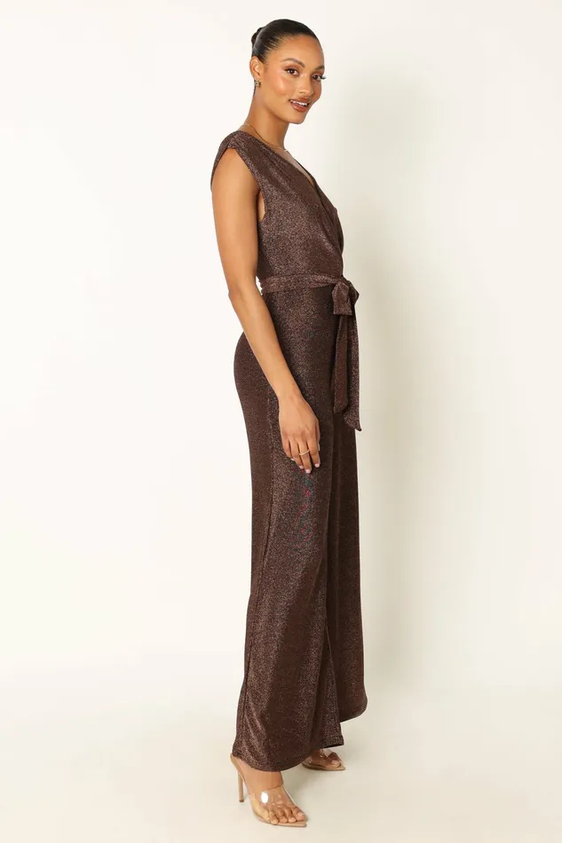 Jumpsuits and Rompers Women Nora Wide Leg Jumpsuit Chocolate Petal and Pup