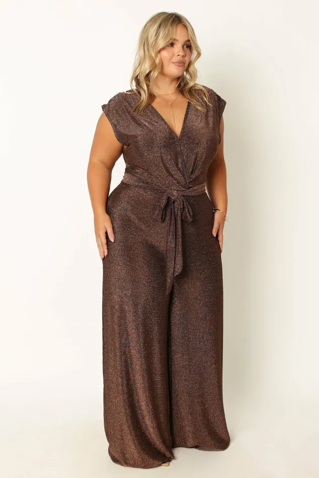 Jumpsuits and Rompers Women Nora Wide Leg Jumpsuit Chocolate Petal and Pup
