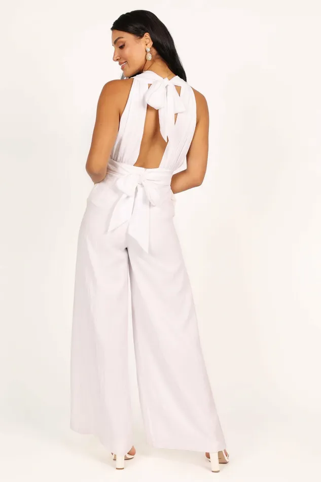 Jumpsuits and Rompers Women Petal and Pup Imani Belted Jumpsuit White