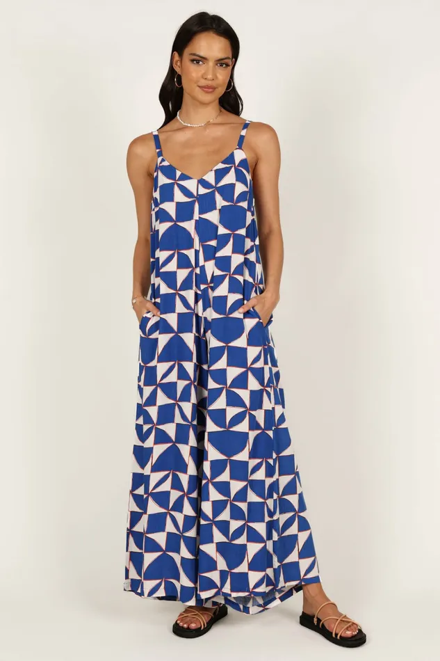Jumpsuits and Rompers Women Petal and Pup Kiki Wide Leg Jumpsuit Blue
