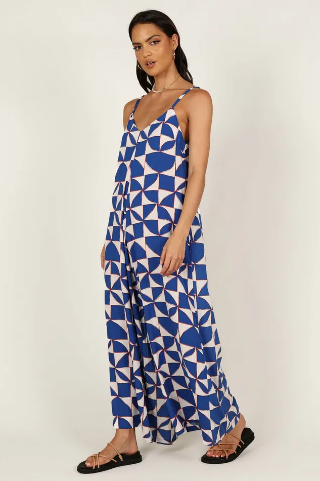 Jumpsuits and Rompers Women Petal and Pup Kiki Wide Leg Jumpsuit Blue