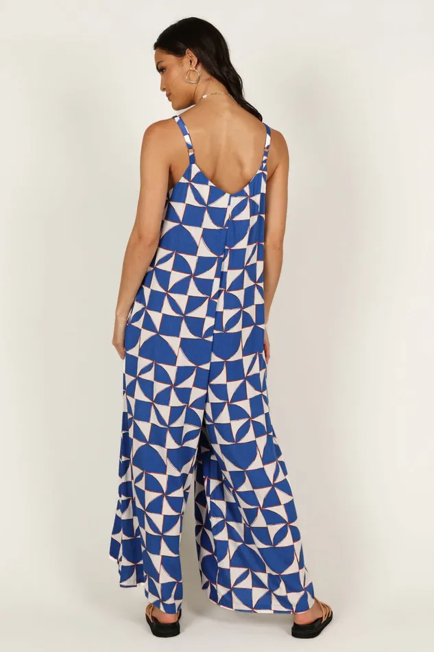 Jumpsuits and Rompers Women Petal and Pup Kiki Wide Leg Jumpsuit Blue