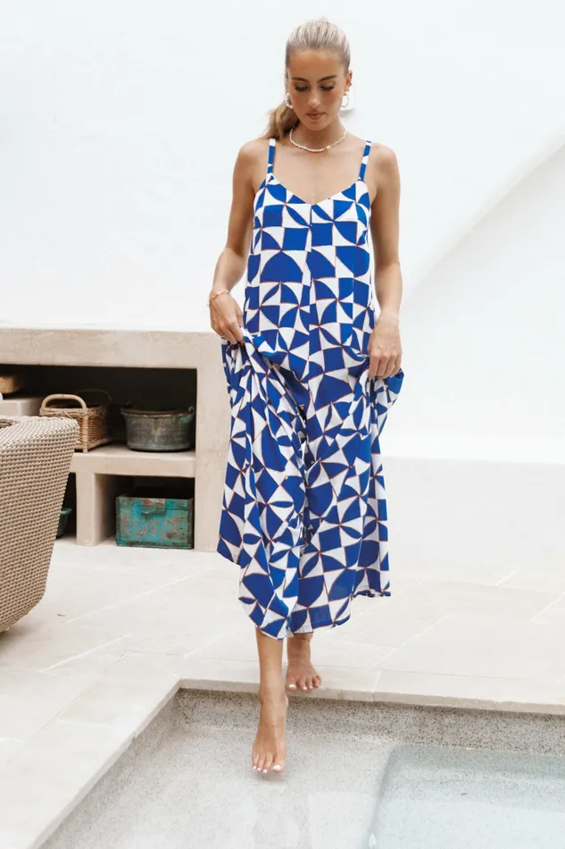 Jumpsuits and Rompers Women Petal and Pup Kiki Wide Leg Jumpsuit Blue