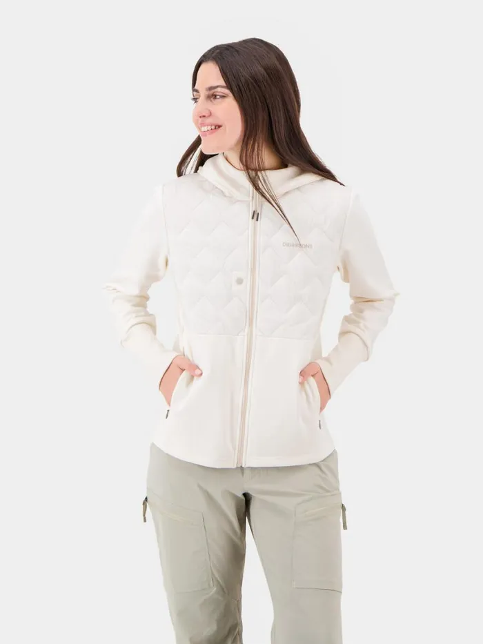 Junis FullZip Cream White Women Didriksons Outdoor Jackets