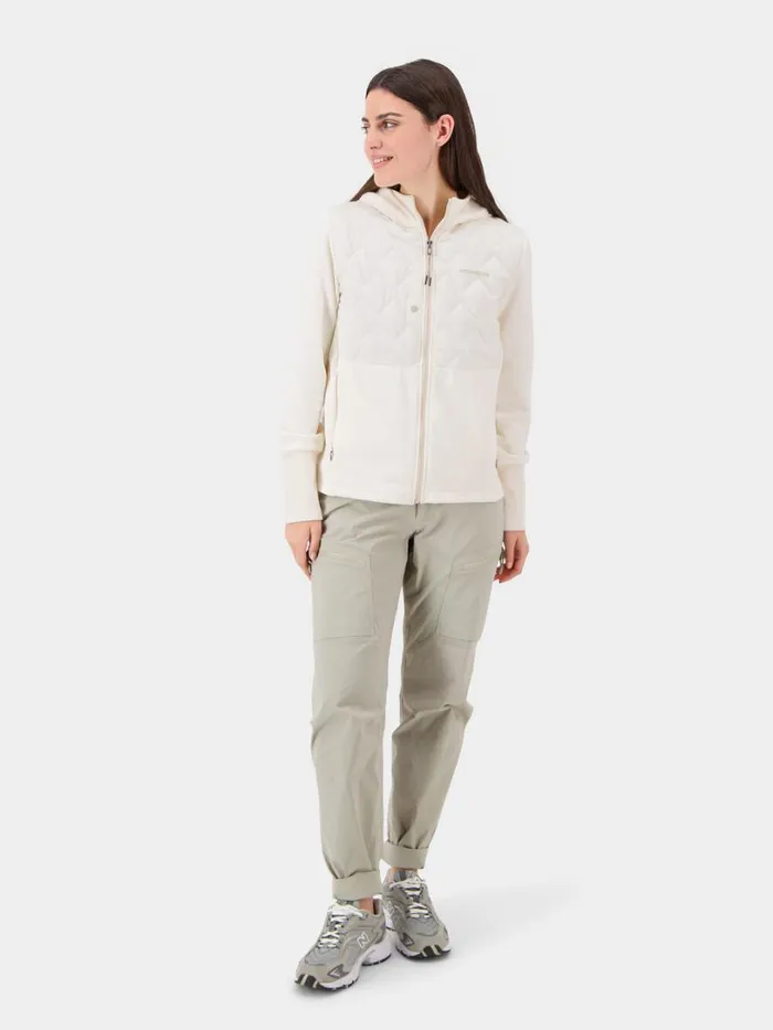 Junis FullZip Cream White Women Didriksons Outdoor Jackets