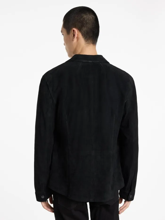 KADD SHIRT JACKET Black Men John Varvatos Leather Jackets